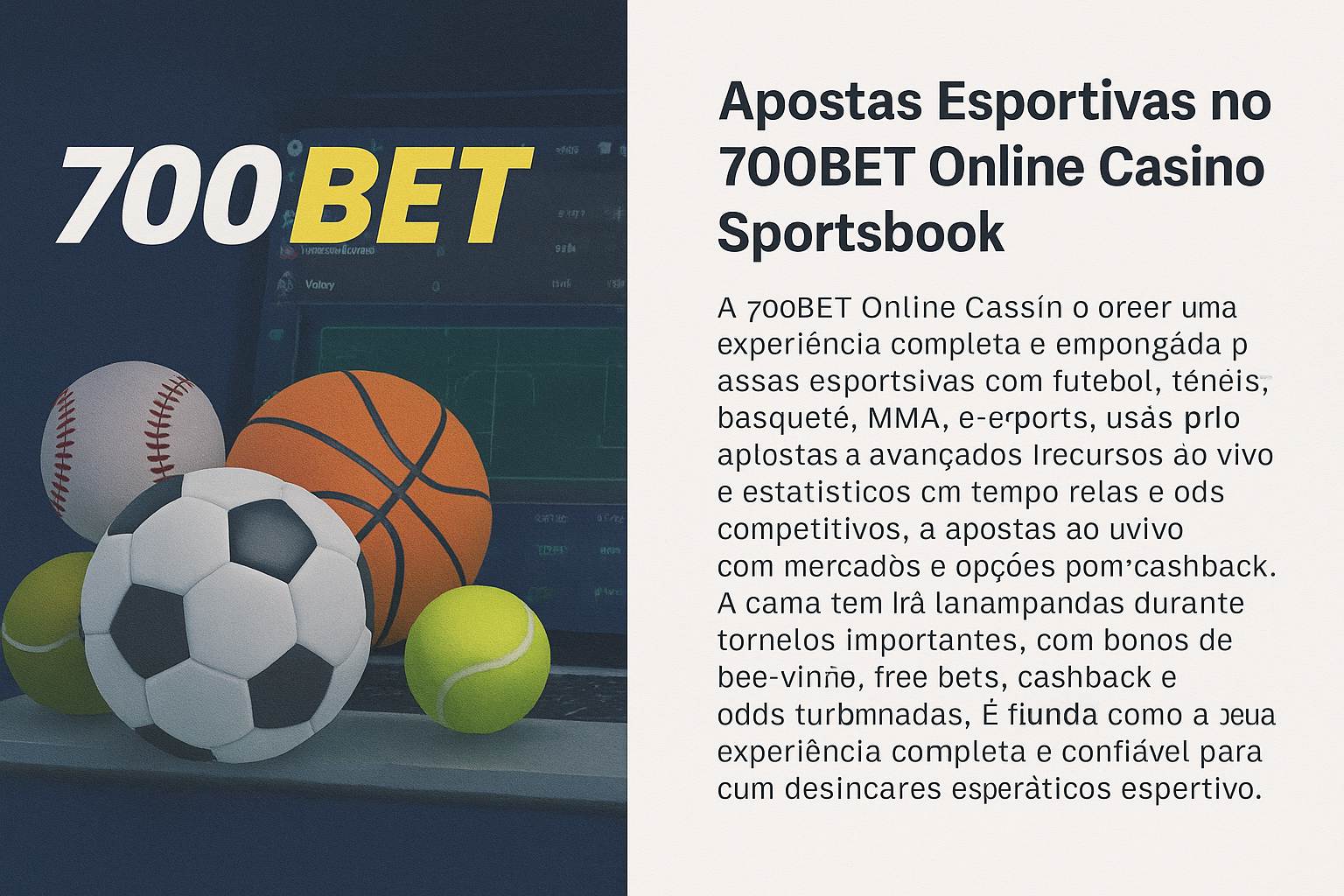 Aposte em apostas esportivas no cassino online 700BET